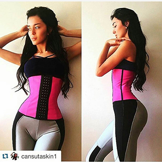 cansu taskin latex korse pembe