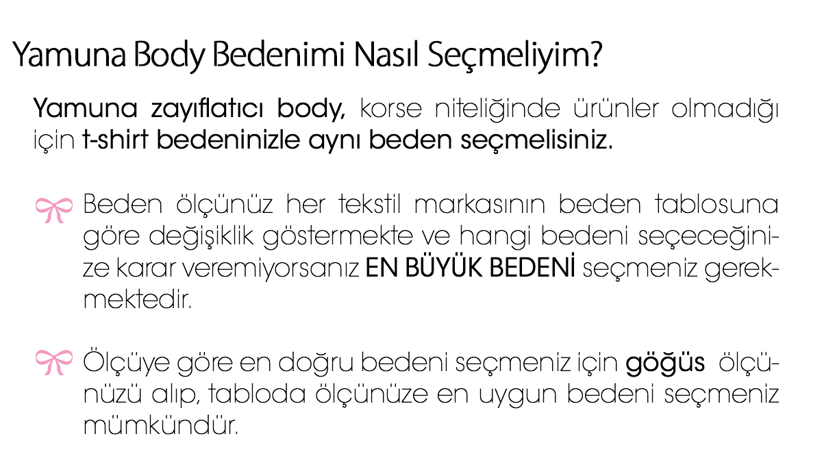 Yamuna Termal Body için Beden Ölçümü Nasıl Yapılır?