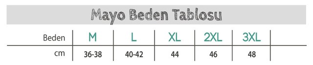 elbise korse mayo beden tablosu