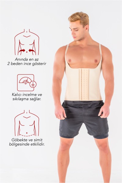 Askılı Premium Korse Ten Erkek - 3
