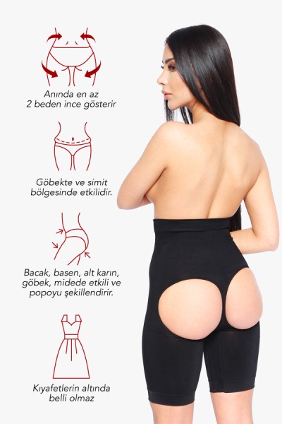 Açık Basen Korse Siyah