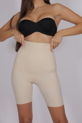 Body Shaper Miederhose mit hoher Taille in Naked - Thumbnail
