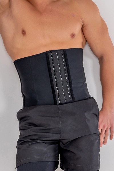 Kısa Latex Korse Siyah Erkek - 2