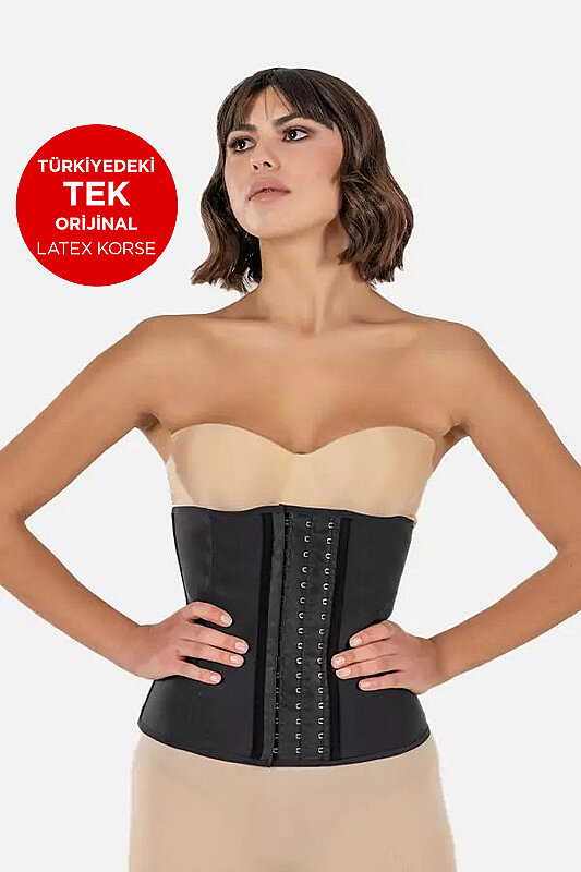 Latex Korse Siyah - YAMUNA
