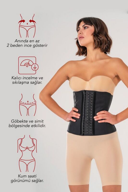 Latex Waist Trainer Black - 5