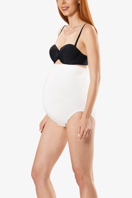 Natural Bamboo Pregnant Slip With Abdominal Support White - Thumbnail