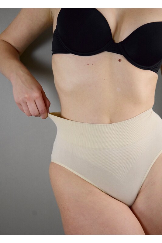 Orta Bel Toparlayıcı Yumuşak Slip Korse Ten - 3