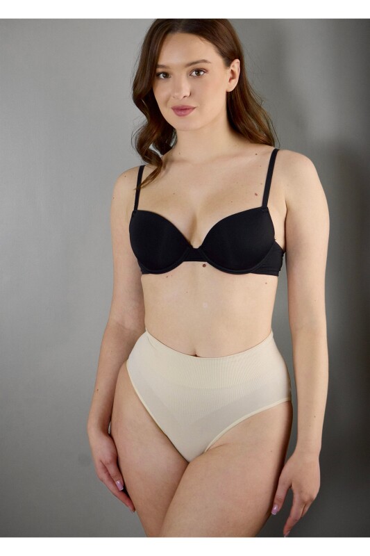 Orta Bel Toparlayıcı Yumuşak Slip Korse Ten - 1