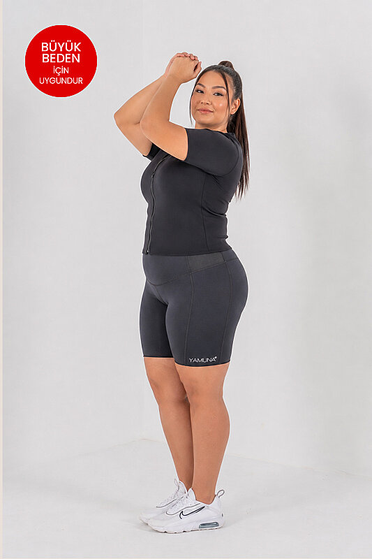 Neoprene Sweat Sauna Biker Shorts - YAMUNA (1)